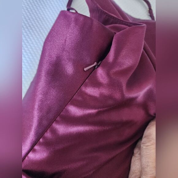 Galina braidsmaid one spaghetti strap side rushed buttons side slit from waist - Picture 6 of 15